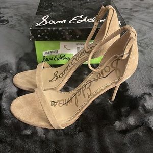 $125 Sam edleman patti nude suede heels!